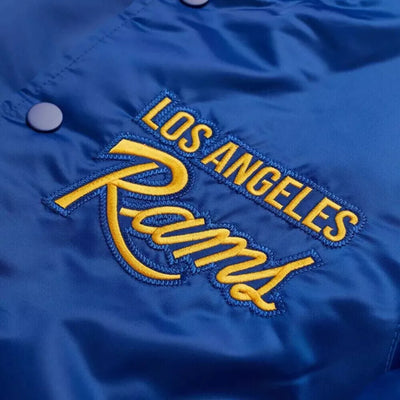NFL Los Angeles Rams Blue Satin Lettermen Varsity Jacket