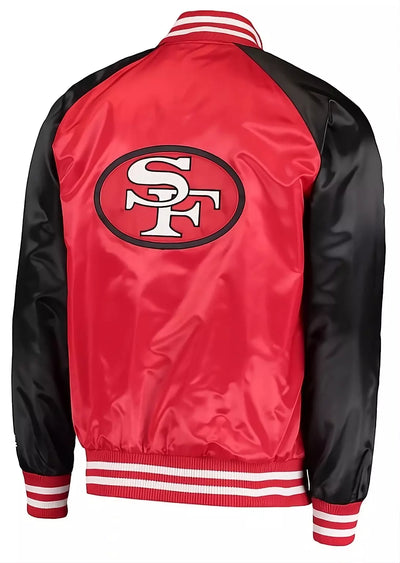 NFL San Francisco 49ers Satin Letterman Varsity Jacket full-snap Embroidery logo