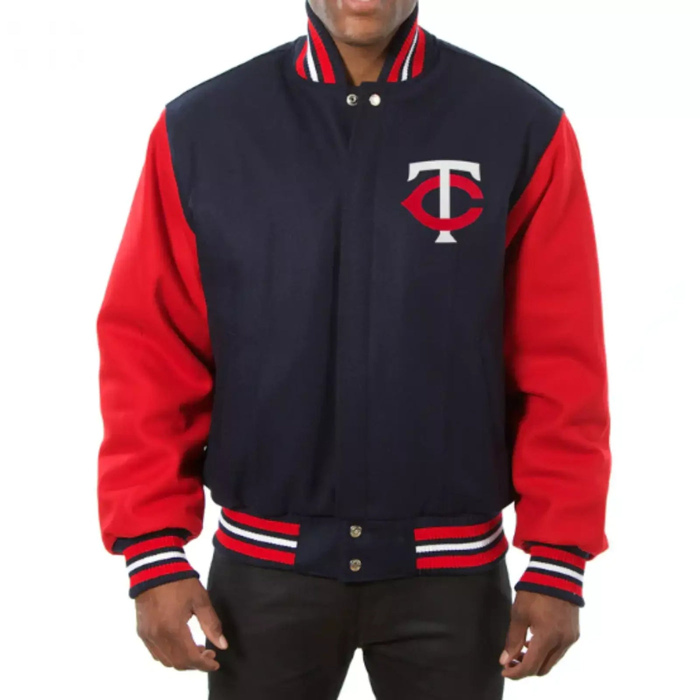 Men Minnesota Twins Letterman Wool varsity jacket - Logo Patches & Leather Sleeves - MLB