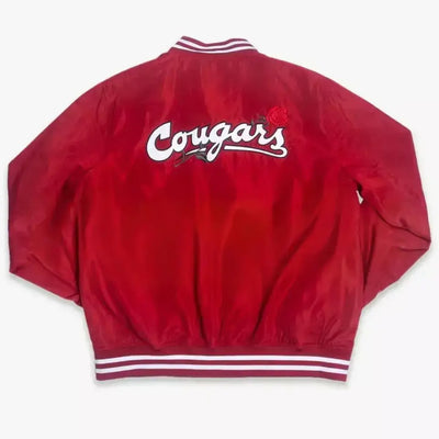 Wazzu Cougars Throwback Roses Script Bomber Kids Varsity Jacket