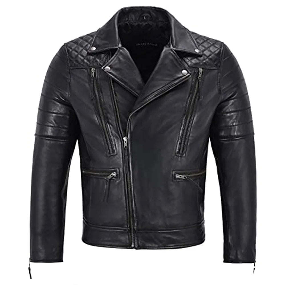 Men’s Biker Napa Lambskin Leather Jacket