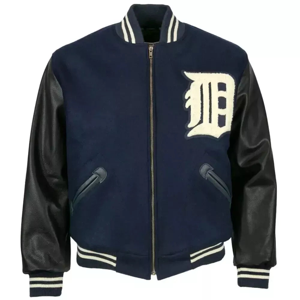 Letterman Detroit Tigers 1955 Authentic Wool & Leather Vintage Varsity Jacket