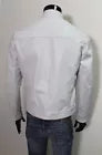 MEN HANDMADE GENUINE SOFT LAMBSKIN LEATHER JACKET WHITE COAT