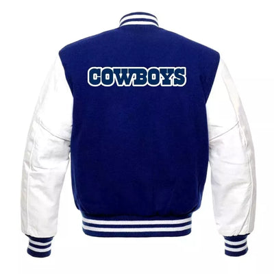 Dallas Cowboys Blue & White  NFL Letterman Varsity Jacket