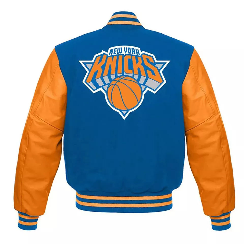 NY knicks Lettermen Varsity Jacket Wool And Genuine Leather