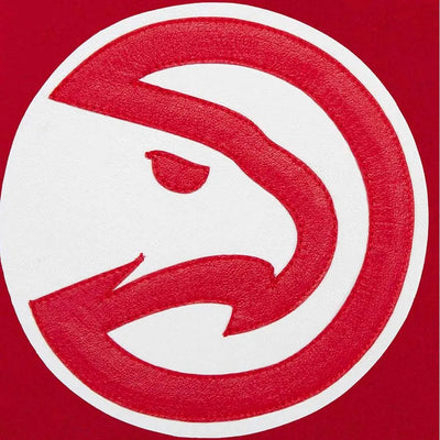 Men Atlanta Hawks Red and White Varsity Jacket - NBA