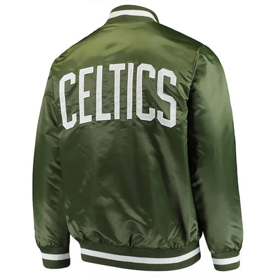 Boston Celtics Green Full-Snap Satin Jacket - NBA