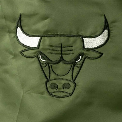 Chicago Bulls Forest Green Full-Satin Varsity Jacket - NBA