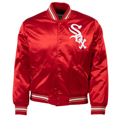 1971 Chicago White Sox Red Satin Bomber Jacket - MLB