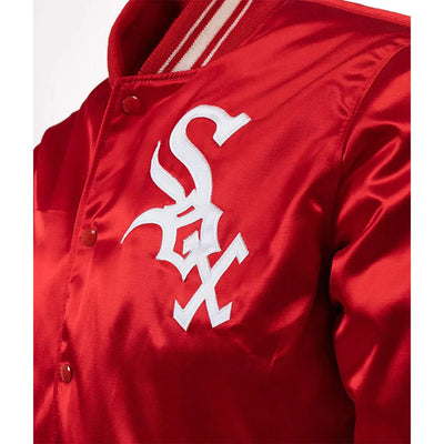 1971 Chicago White Sox Red Satin Bomber Jacket - MLB