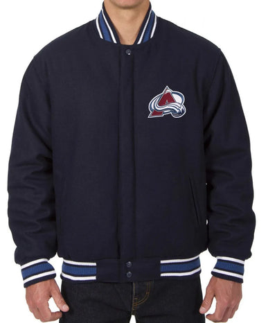 Men Colorado Avalanche Navy Blue Wool Jacket - NHL