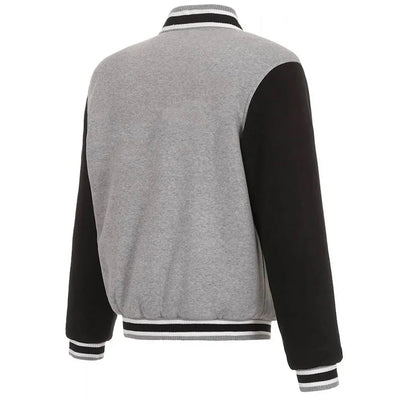 Dallas Mavericks Gray and Black Varsity Wool Jacket - NBA