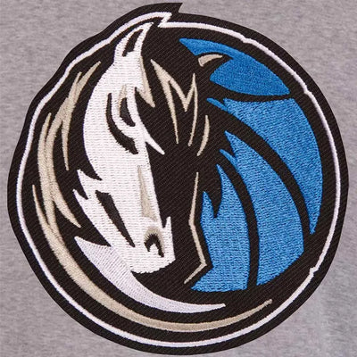 Dallas Mavericks Gray and Black Varsity Wool Jacket - NBA