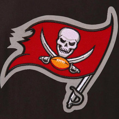 Men Tampa Bay Buccaneers Varsity Embroidered Black Jacket - NFL