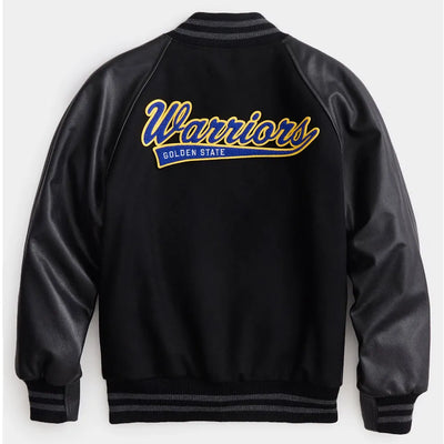 Golden State Warriors Black Varsity Jacket - NBA