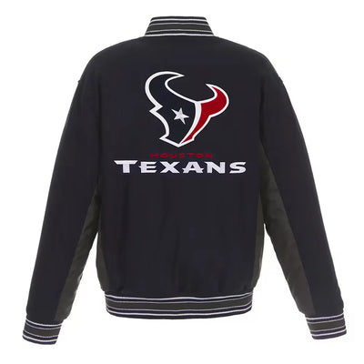 Houston Texans Charcoal and Navy Varsity Jacket - NFL