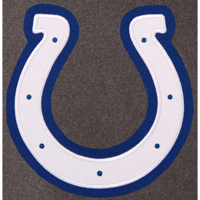 Men Indianapolis Colts Varsity Charcoal and Black Jacket - NFL