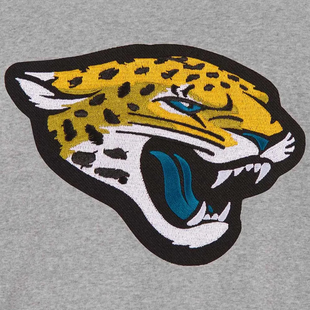 Men Jacksonville Jaguars Gray & Black Wool Varsity Jacket - NFL