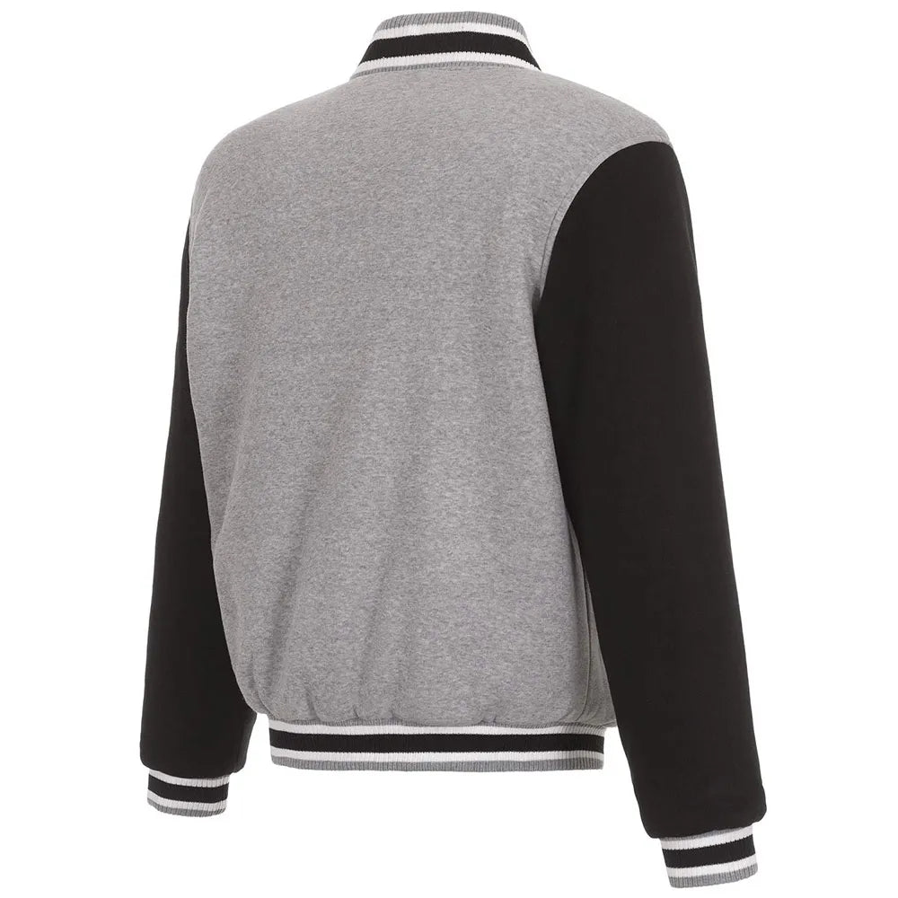 Men Jacksonville Jaguars Gray & Black Wool Varsity Jacket - NFL