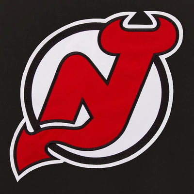 Men New Jersey Devils Varsity Black and White Jacket  - NHL