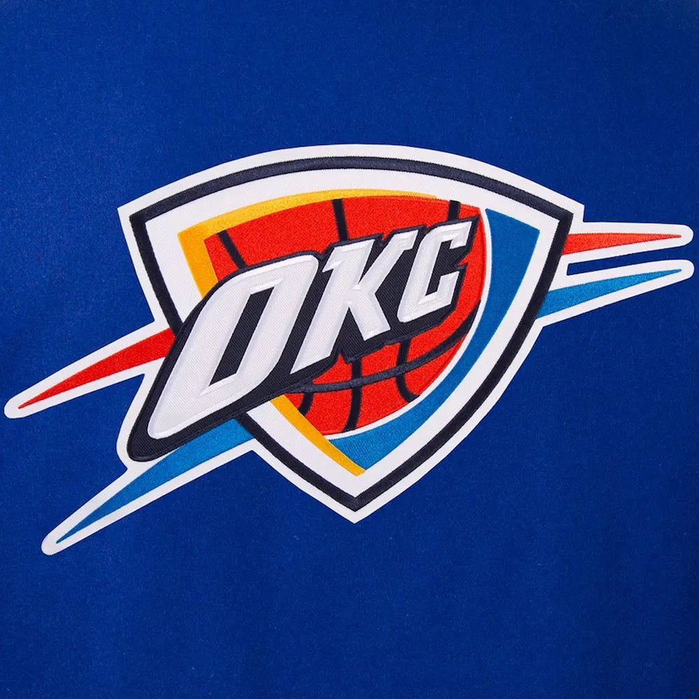 Men Oklahoma City Thunder Varsity Royal Blue Wool Jacket - NBA