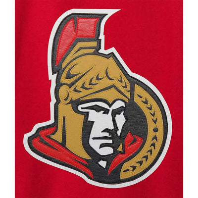 Men Ottawa Senators Red and White Two-Tone Varsity Jacket - NHL
