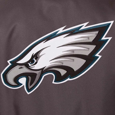 Men Philadelphia Eagles Poly Twill Gray Varsity Jacket - NFL