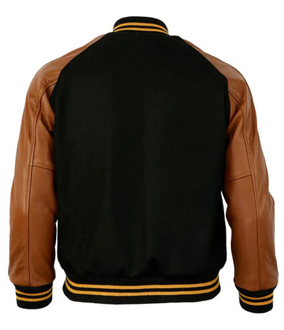 1955 Pittsburgh Steelers Varsity Brown and Black Jacket - NFL