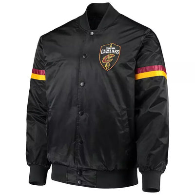 Cleveland Cavaliers Black Satin Varsity Jacket black - NBA