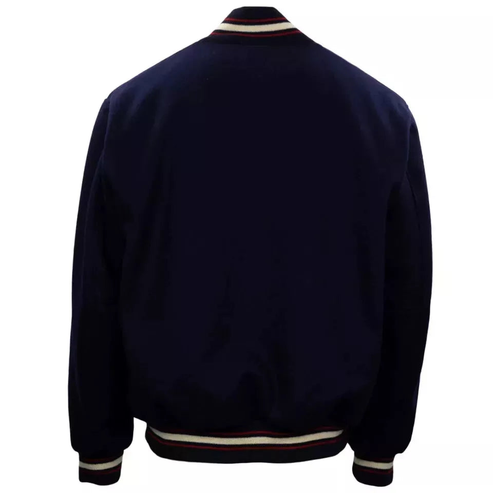 Men Letterman Washington Senators Authentic Full Navy Wool Varsity jacket - MLB