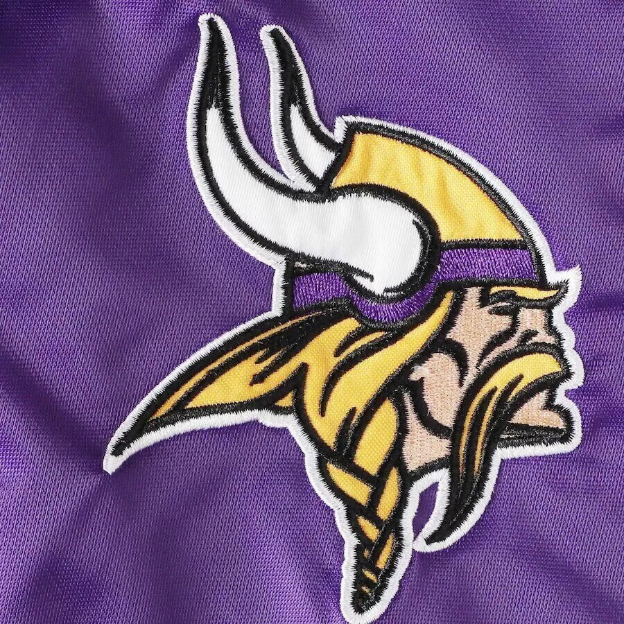 Minnesota Vikings Purple Satin Letterman Varsity Jacket blue - NFL