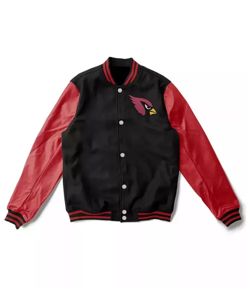 Arizona Cardinals Kids Lettermen Black and Red Varsity Jacket - NFL