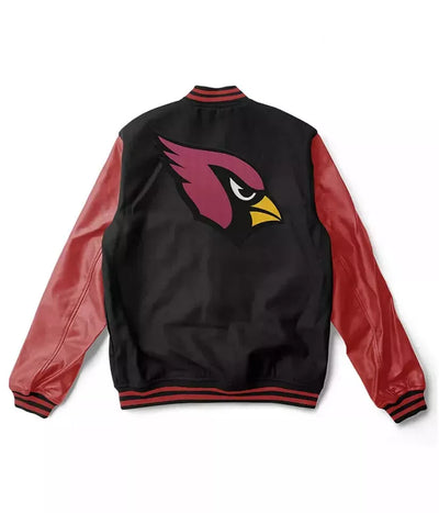 Arizona Cardinals Kids Lettermen Black and Red Varsity Jacket - NFL