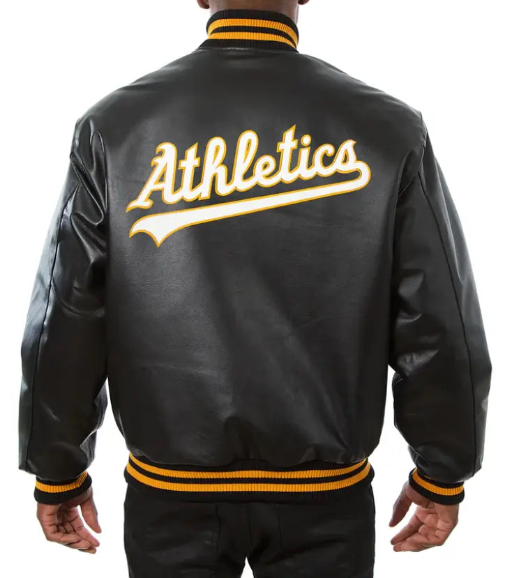 Letterman Oakland Athletics full leather varsity jacket Baseball - MLB