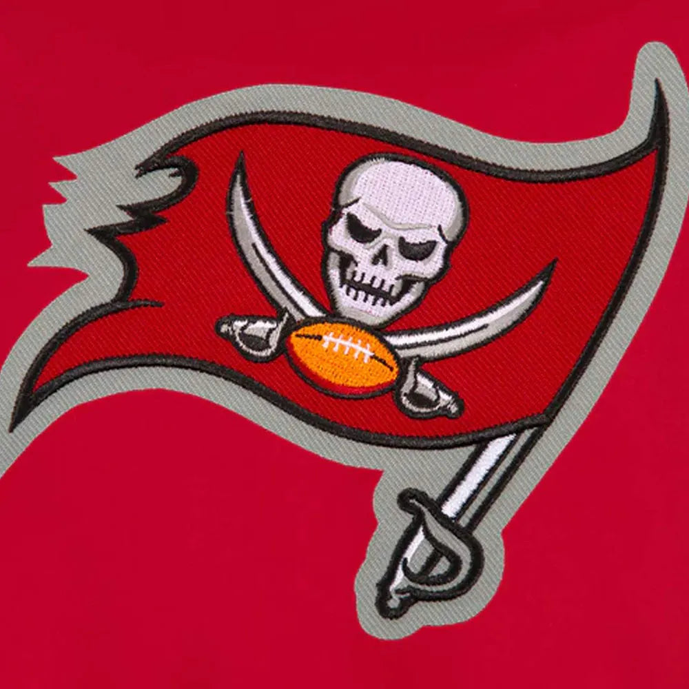 Men Tampa Bay Buccaneers Red Poly Twill Varsity Jacket - NFL