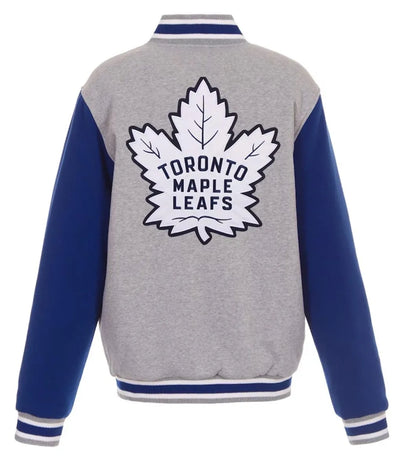 Men Toronto Maple Leafs Wool Gray & Blue Varsity Jacket - NHL