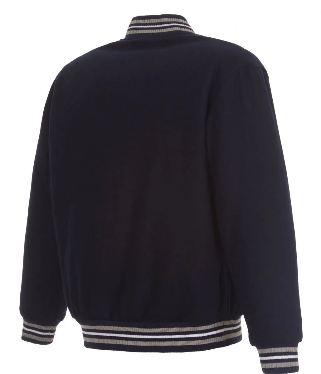 Men Winnipeg Jets Navy Blue Wool Varsity Jacket - NHL
